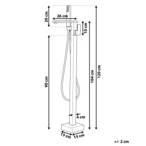 Freestanding Bathtub Faucet DELLA Silver