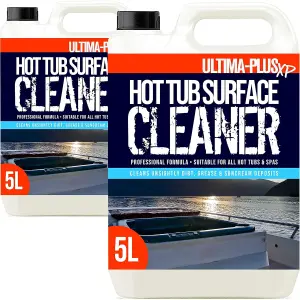 ULTIMA-PLUS XP Hot Tub Surface Cleaner - Removes Dirt, Oil, Grease, Waterlines & More 10L