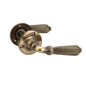 Regency Door Handle Aged Brass