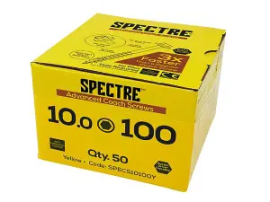 ForgeFix Spectre Heavy Duty Coach Screws M10 x 60mm - 50 Pack for Timber Construction