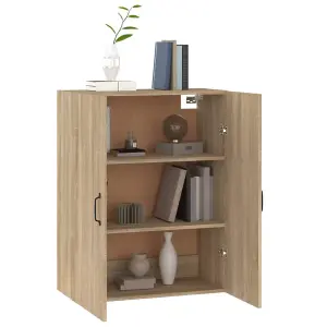 Berkfield Hanging Cabinet Sonoma Oak 69,5x34x90 cm Engineered Wood