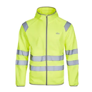 Site Bamburgh Yellow 50" Zip fly Hi-vis hoodie, XL