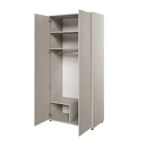 Teen Flex 01 Hinged Wardrobe in Silk Flou - 1010mm x 2180mm x 550mm - Chic Space-Saving Design