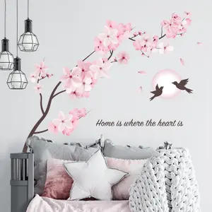 Walplus Sakura Night Kids Sticker PVC Pink