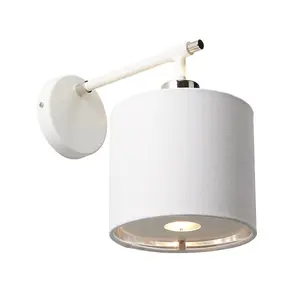 Elstead Balance 1 Light Indoor Dome Wall Light Polished White, Nickel, E27