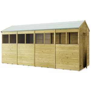 Store More Tongue and Groove Apex Shed - 16x6 Windowed