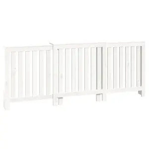 Radiator Cover White 210x21x85 cm Solid Wood Pine