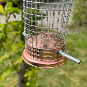 Large Copper Style Hanging Bird Nut Feeder (Set of 2)