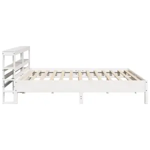 Berkfield Bed Frame without Mattress White 200x200 cm Solid Wood Pine