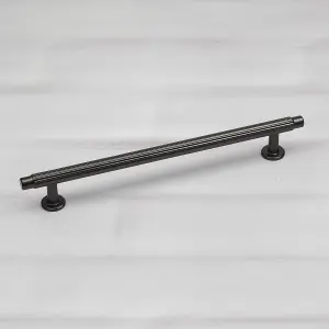 192mm Dark Grey Cabinet Handle Gunmetal Kitchen Cupboard Door Drawer Pull Wardrobe Furniture Replacement