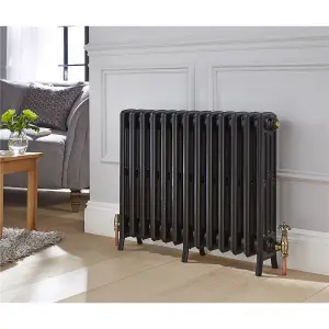 660mm (H) x 1020mm (W) - Cast Iron Horizontal Radiator (Rome) - (0.66m x 1.02m) - Depth 144mm