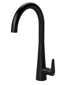 Kitchen Mono Mixer Tap with 1 Lever Handle, 398mm - Matt Black