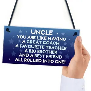 Red Ocean Novelty Uncle Gift Birthday or Christmas Present Idea For Uncle Hanging Plaque Keepsake Gift For Him