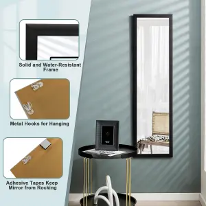 Costway Full Length Mirror Full Body Dressing Mirror Door Over the Door & Wall Hanging