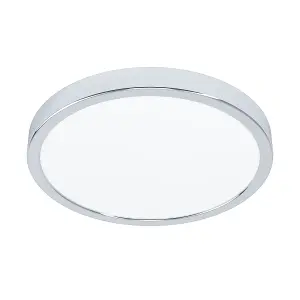 EGLO Fueva 5 Chrome Metal Integrated LED Flush Light (D) 28.5cm