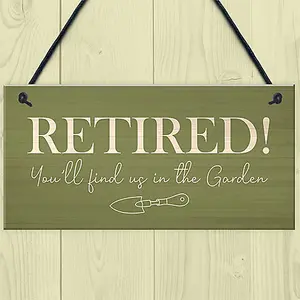 Red Ocean Funny Garden Sign Novelty Retirement Gift Hanging Door Summerhouse Sign Shed Sign Gift For Him Her Friendship Gift