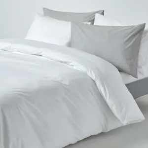 Homescapes White Egyptian Cotton Single Duvet Cover with One Pillowcase, 200 TC