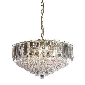 Luminosa Fargo 6 Light Ceiling Pendant Acrylic, Brass, E14