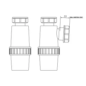 FloPlast Bottle Trap (Dia)32mm 152g