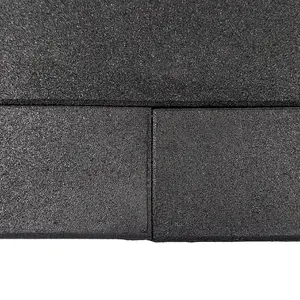 Gym Mat Edge Finishing Strip - 15mm Thick - 50cm Long - Rubber Crumb