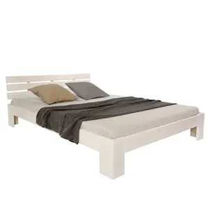 Mirielle Solid Wood Bed White / Super King (6') (180 x 200 cm)