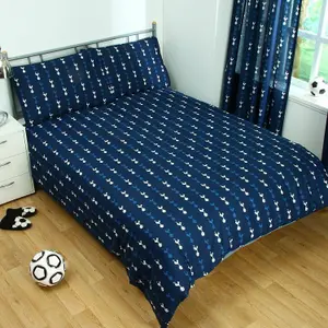 Tottenham Hotspur FC Pulse Duvet Cover Set Navy/White (Double)