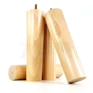 TURNED WOOD LEGS NATURAL 230mm HIGH SET OF 4 REPLACEMENT FURNITURE BUN FEET SETTEE CHAIRS SOFAS FOOTSTOOLS M10 PKC148