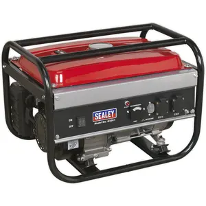 2200W Petrol Generator - 4-Stroke 6.5hp Engine - 15L Fuel Tank - 13 Hr Run Time