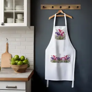 Purely Home  Garden Flowers Sweet Peas Apron - Floral Gifts for Her - Cooking & Baking