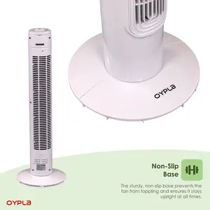 Oypla Electrical 30" Free Standing 3-Speed Oscillating Tower Cooling Fan