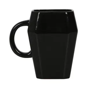 Something Different Death Before Decaf Coffin Mug Black (One Size)