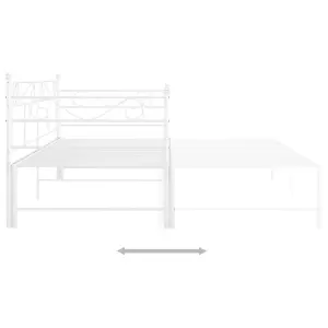 Berkfield Pull-out Sofa Bed Frame White Metal 90x200 cm