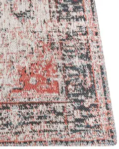 Cotton Area Rug 80 x 150 cm Red and Beige ATTERA