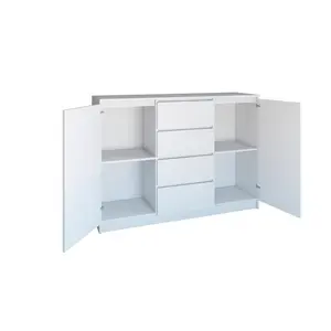 Tian 4 Drawer Combi Chest White Matte