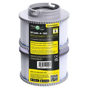 FilterLogic SFLMS-4-3BE Hot Tub Water Filter Compatible with MSPA, Darlly SC802