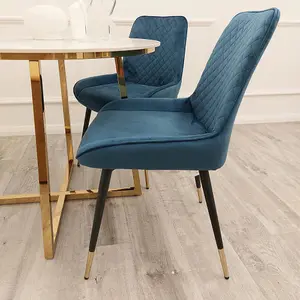 Luna Velvet Crossed Stitch Dining Chair