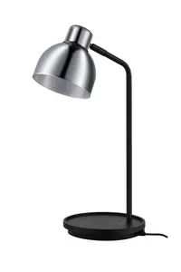 GoodHome Clitheroe Straight Matt Black Integrated LED Table lamp