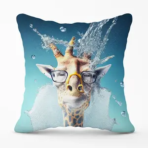 Giraffe Splashart Outdoor Cushion 45cm x 45cm