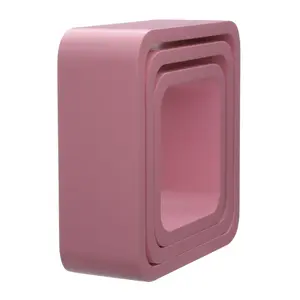 Maison by Premier Set Of Three Pink Mdf Wall Cubes