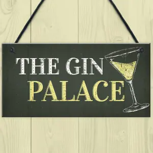 Red Ocean Gin Palace Sign Garden Shed Man Cave Home Bar Pub Plaque Funny Friendship Gifts For Her