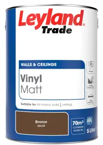 Leyland Trade Vinyl Matt Walls & Ceilings Emulsion Paint Bronze (06C39) 5L