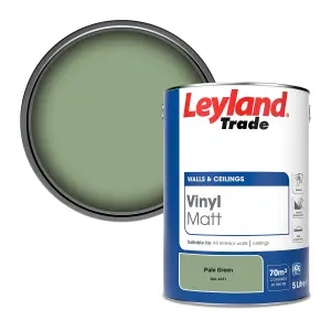 Leyland Trade Vinyl Matt Walls & Ceilings Emulsion Paint Pale Green (RAL 6021) 5L