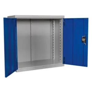 Sealey Industrial Cabinet With Reinforced Double Steel Doors Blue/Grey APIC900H