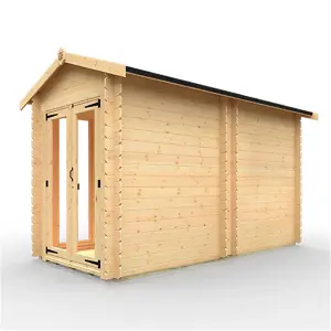 12ft x 6ft (3500mm x 1750mm) Horsforth " The Lincoln" 19mm Log Cabin with 4 Full Pane Windows