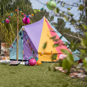 4m Bell Tent - Oxford Ultralite 100 - Rainbow