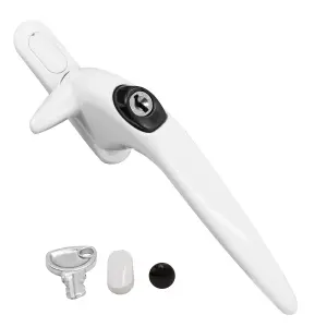 Yale Sparta Cockspur Window Handle - White, Right, 9mm