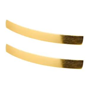 DecorAndDecor - LOCH Matt Gold Curved Kitchen Cabinet Drawer Cupboard Pull Handles - 224mm - Pair