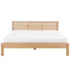 Wooden EU Super King Size Bed Light CARNAC