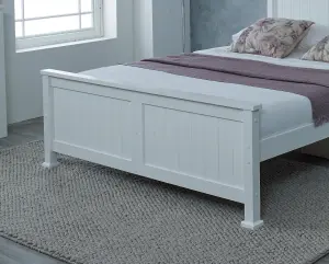 Rest Relax Malvern White Wooden Bed Frame - King 5ft