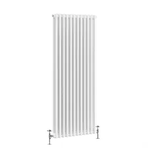 Right Radiators 1800x560 mm Vertical Traditional 2 Column Cast Iron Style Radiator White